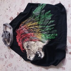 Bear dance rasta lion halter top